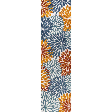 Crisantemo Floral High-low Indoor/outdoor Area Rug